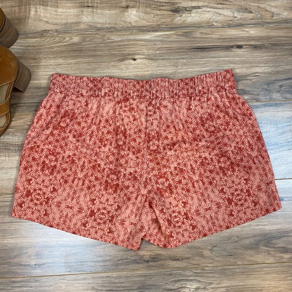 PrAna Pattern Pull on Shorts Women's‎ XL Color Coral - Picture 6 of 6